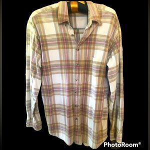 Vintage Large Tall men’s Plaid button down shirt Fall Himalaya Outfitters
